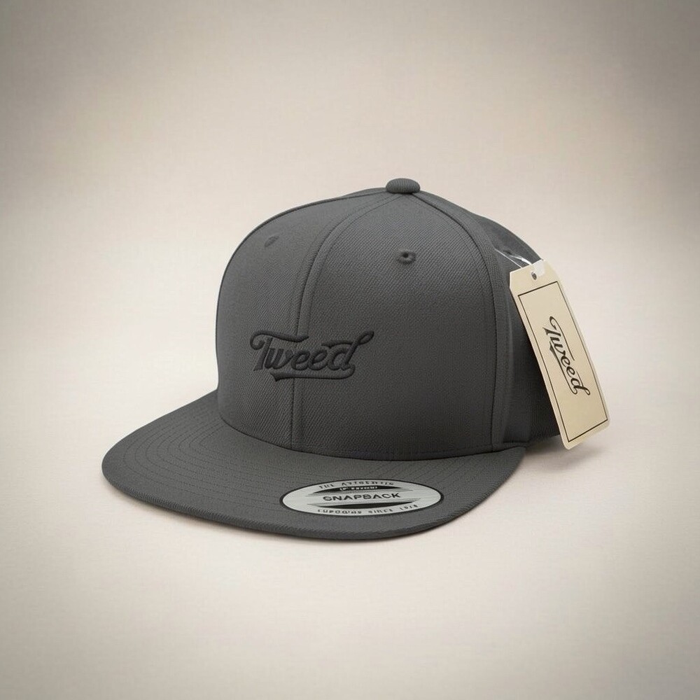 NWT TWEED Gray The Classics Yupoong Adjustable Snapback Hat Cap